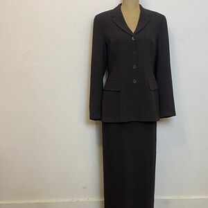 Nordstom Black Brown Women's Skirt Suit Preview Collection